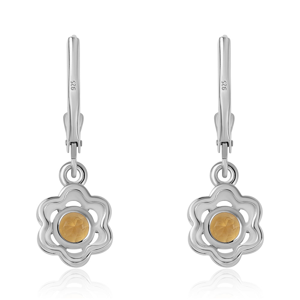 Pendientes de Plata con Citrino