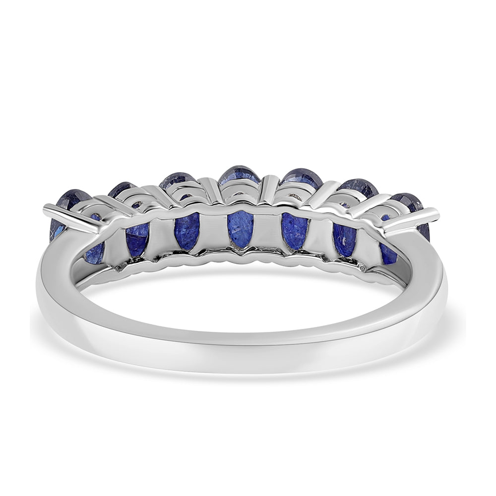 Anillo de Plata con Zafiro Azul Australiano