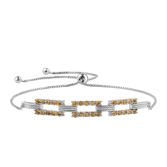 Pulsera de Plata con Citrino