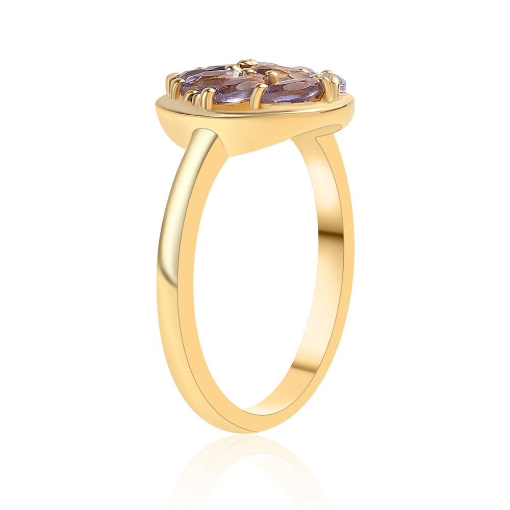 Anillo de Plata Bañada en Oro con Lolita