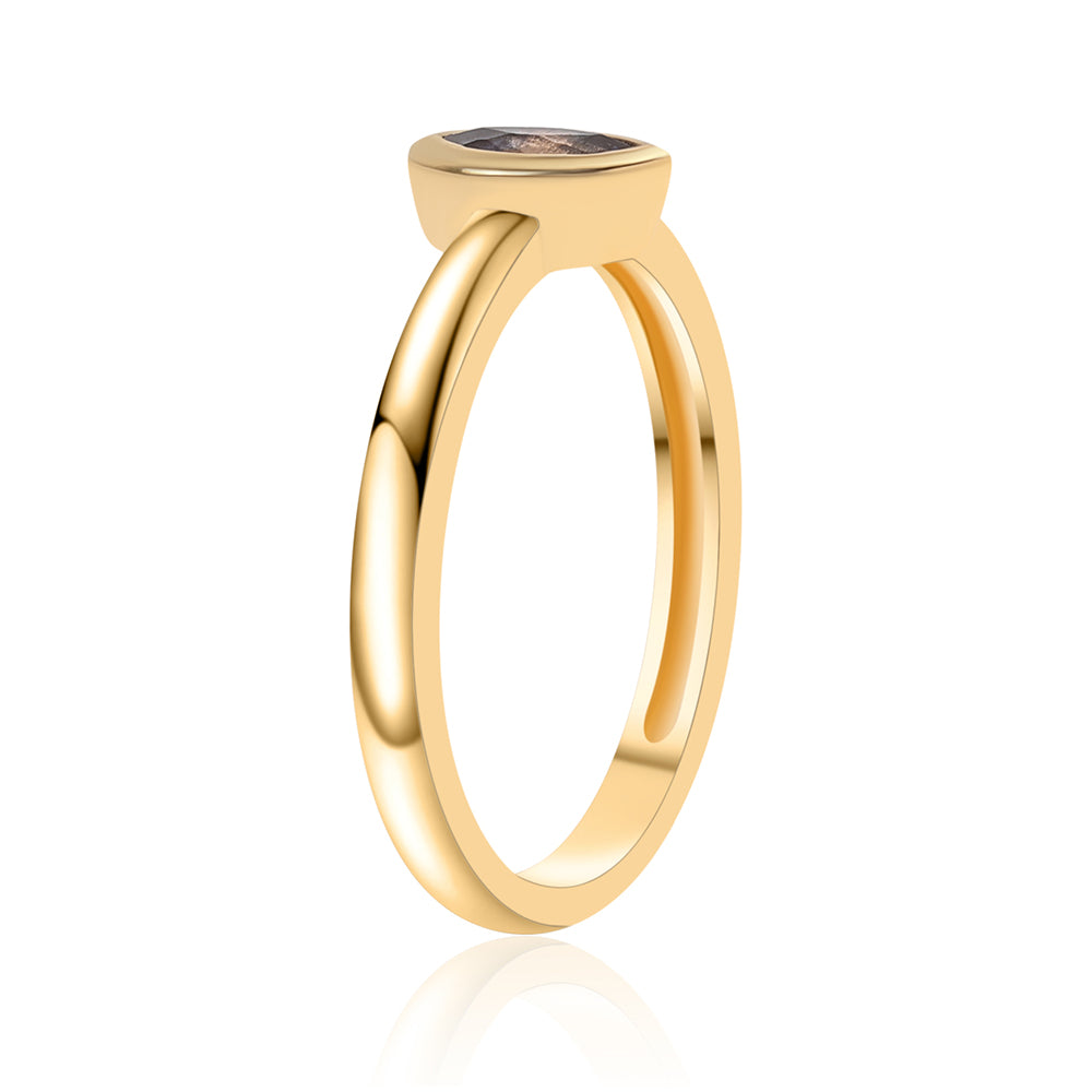 Anillo de Plata Bañada en Oro con Lolita