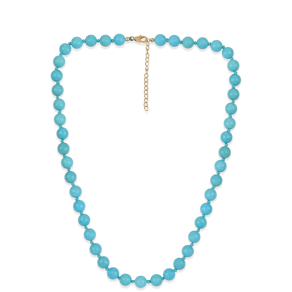 Conjunto de Plata Bañada en Oro con Turquesa Bella Durmiente ( Collar +Pulsera )