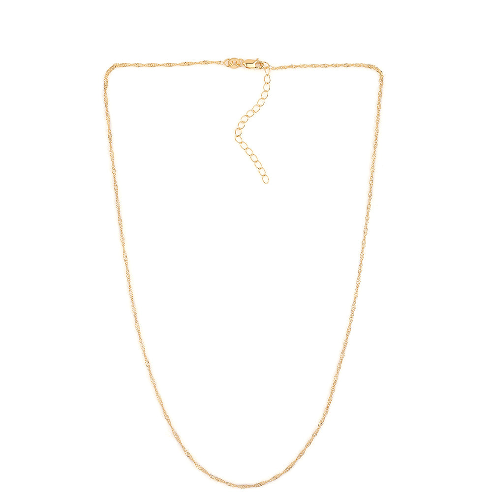 Cadena de Plata Bañada en Oro ( Collar )