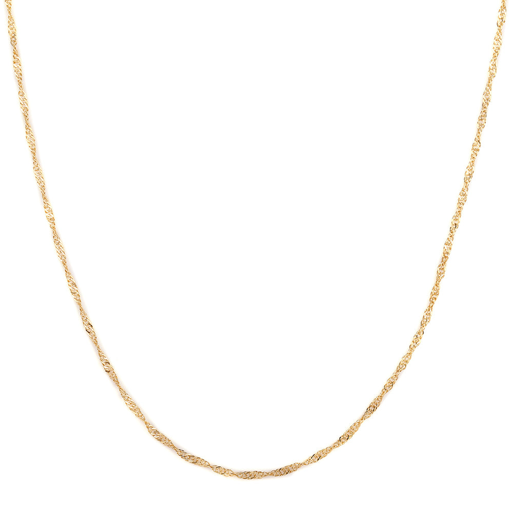 Cadena de Plata Bañada en Oro ( Collar )