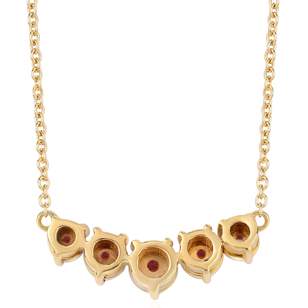 Collar de Plata Bañada en Oro con Diamante blanco