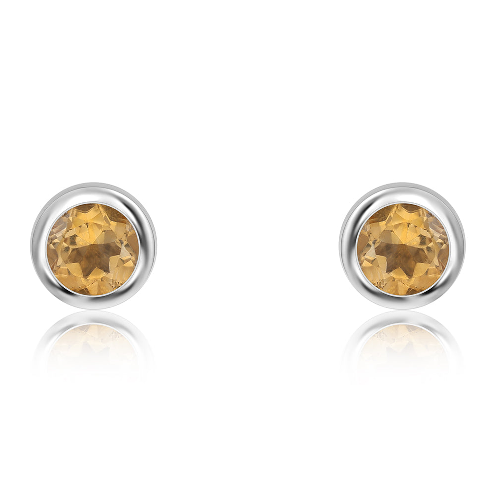Pendientes de Plata con AA Citrino de Brasil