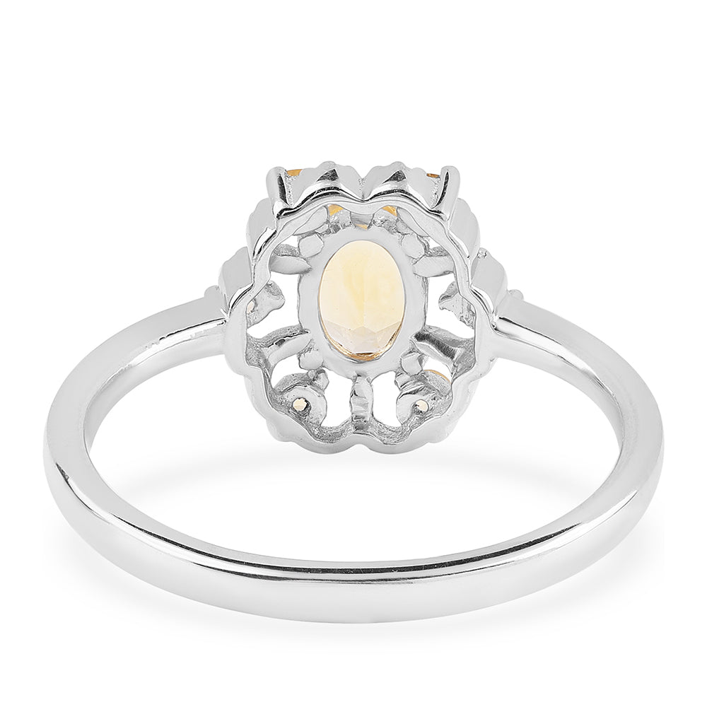 Anillo de Plata con AA Citrino de Brasil