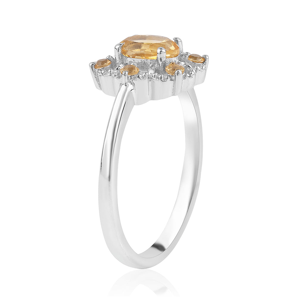 Anillo de Plata con AA Citrino de Brasil