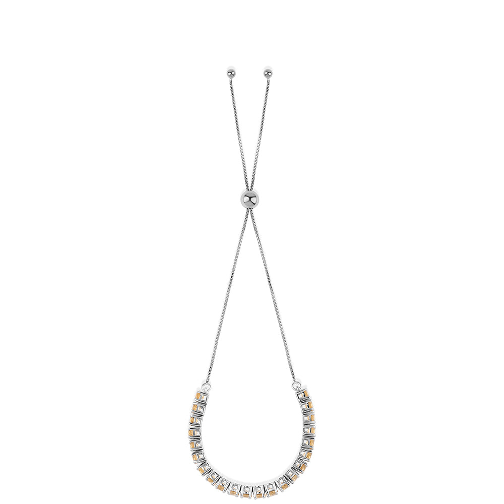 Pulsera de Plata con AA Citrino de Brasil