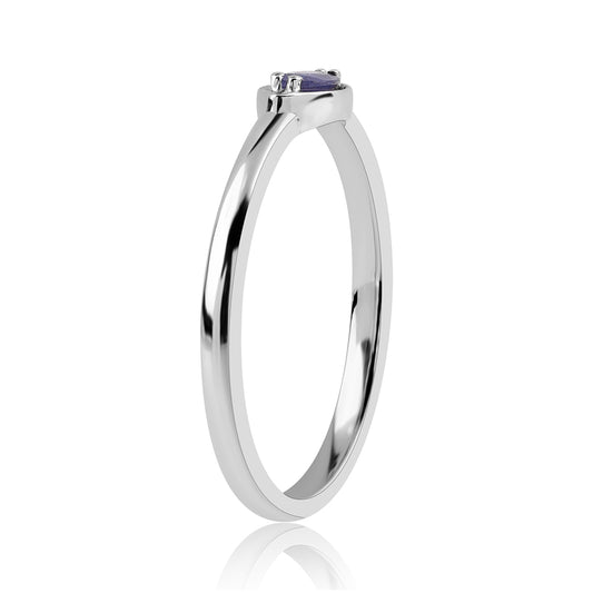 Anillo de Plata con Zafiro Azul Australiano