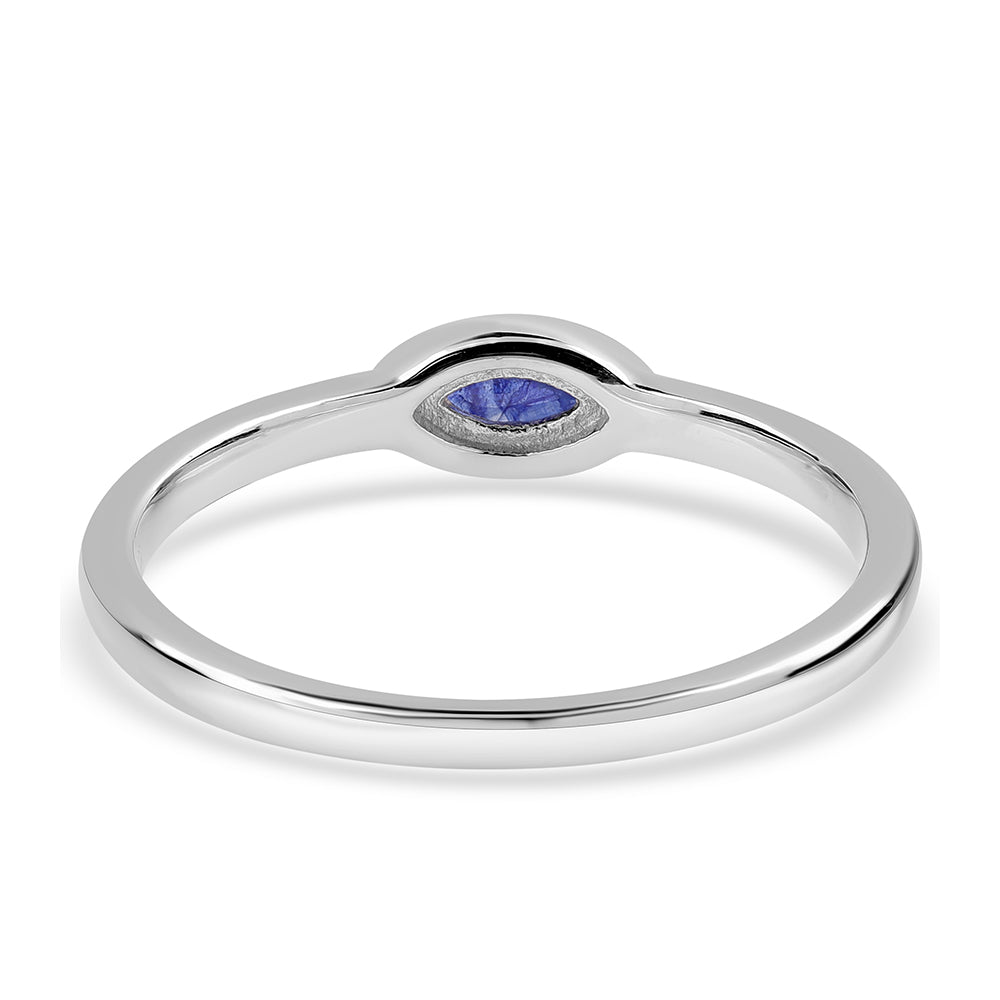 Anillo de Plata con Zafiro Azul Australiano