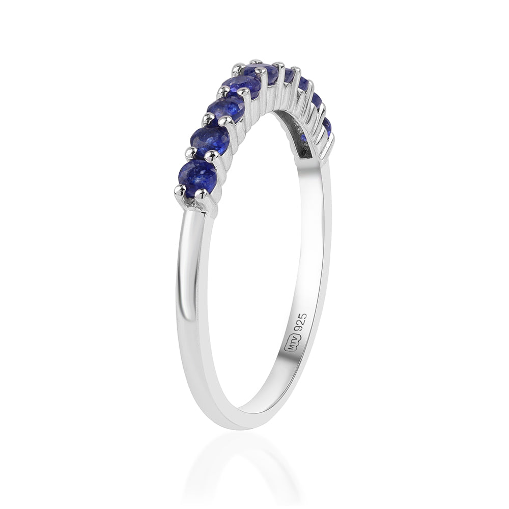 Anillo de Plata con Zafiro Azul Australiano