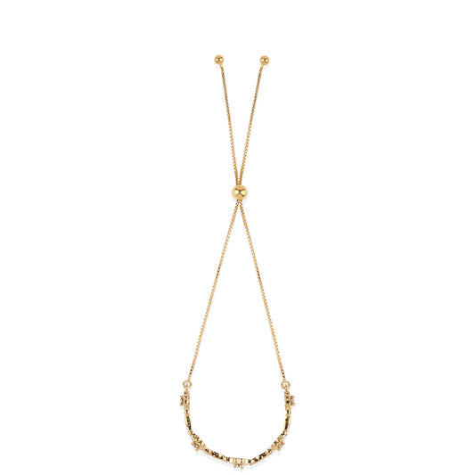 Pulsera de Plata Bañada en Oro con Diamante Negro