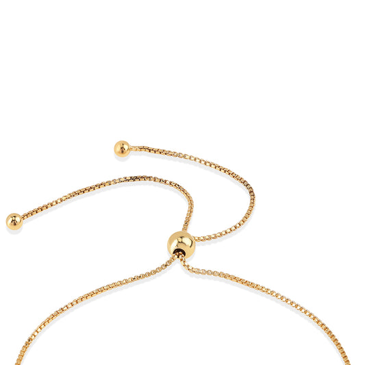 Pulsera de Plata Bañada en Oro con Rubí de Mozambique y Topacio Blanco