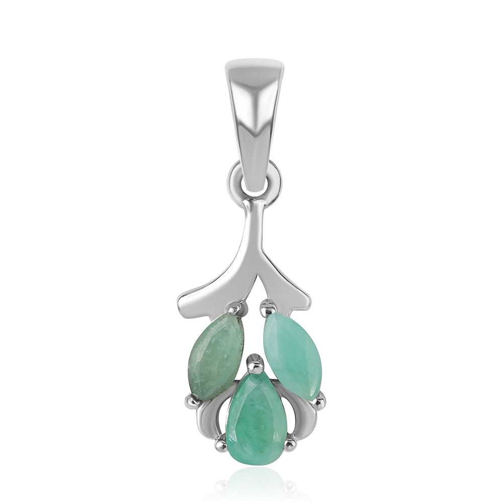 Colgante de Plata con Esmeralda de Brasil