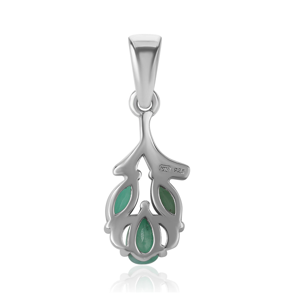 Colgante de Plata con Esmeralda de Brasil