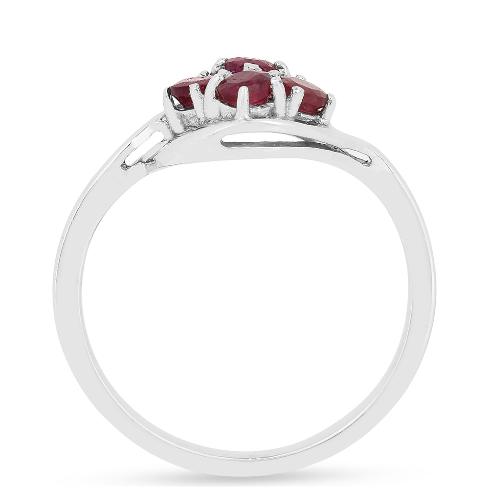 Anillo de Plata con Rubí de Tailandia
