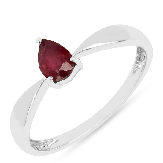 Anillo de Plata con Rubí de Tailandia