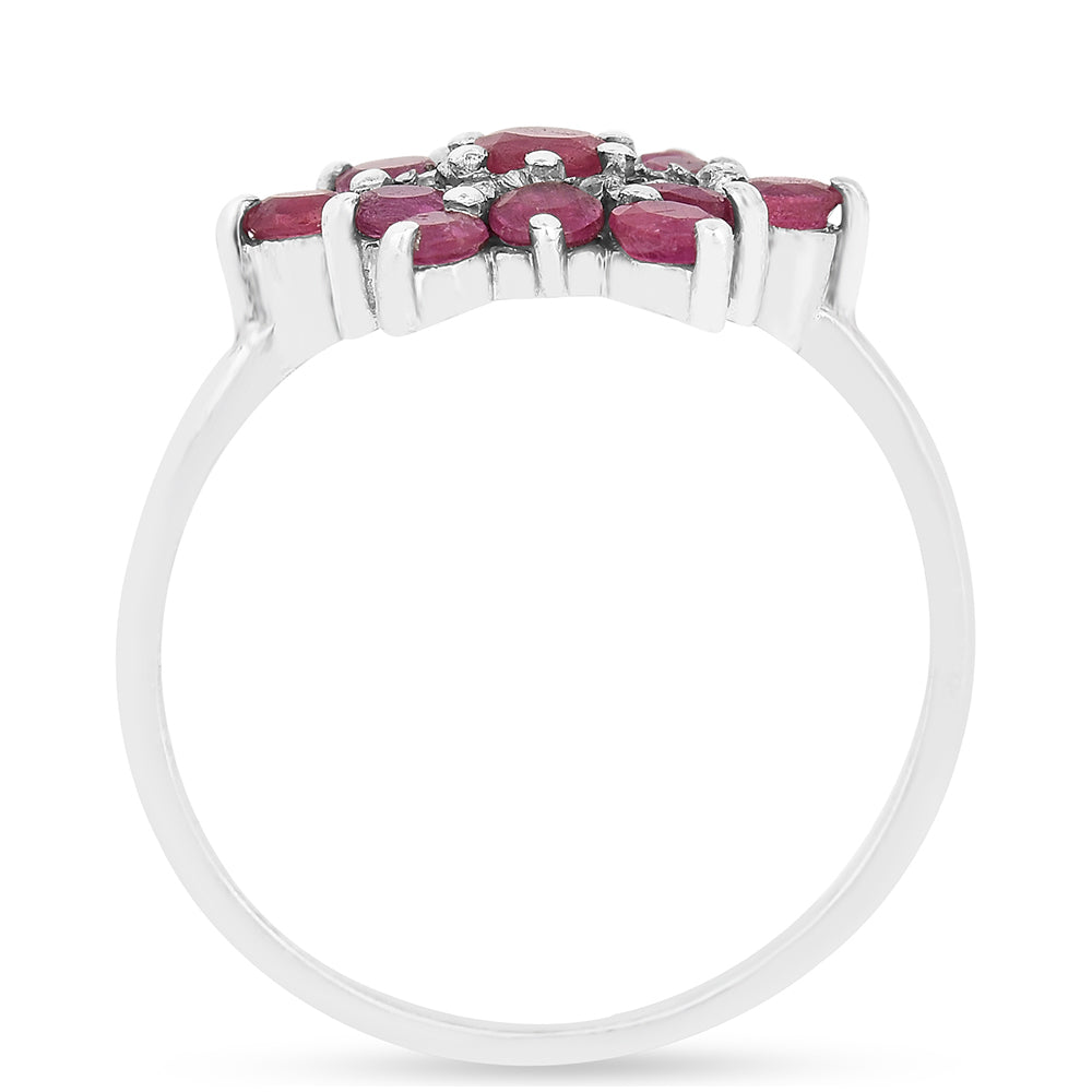 Anillo de Plata con Rubí de Tailandia