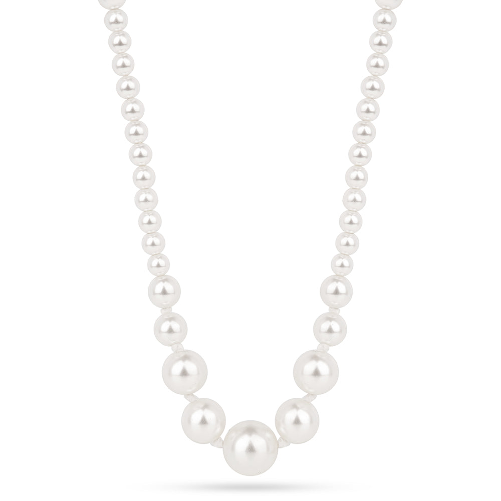 Collar de Plata Bañada en Oro con Perla de Agua Dulce Crema