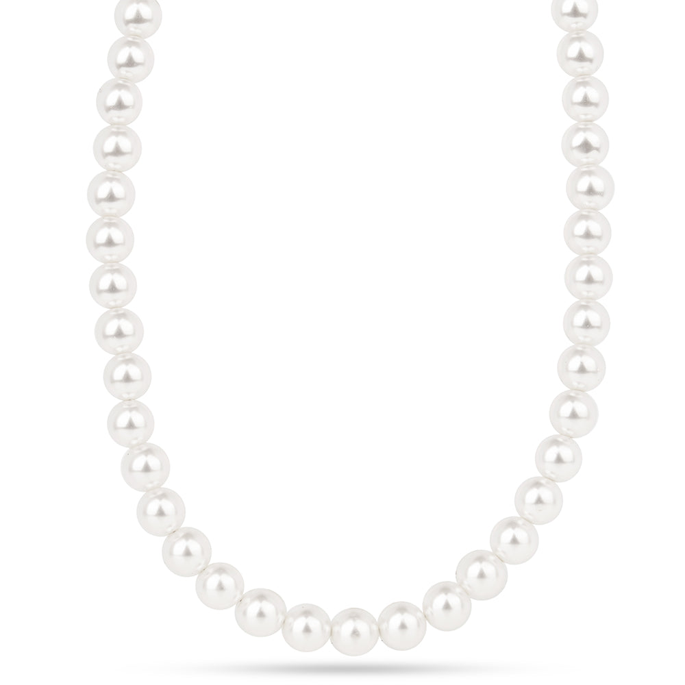 Collar de Plata Bañada en Oro con Perla de Agua Dulce Crema