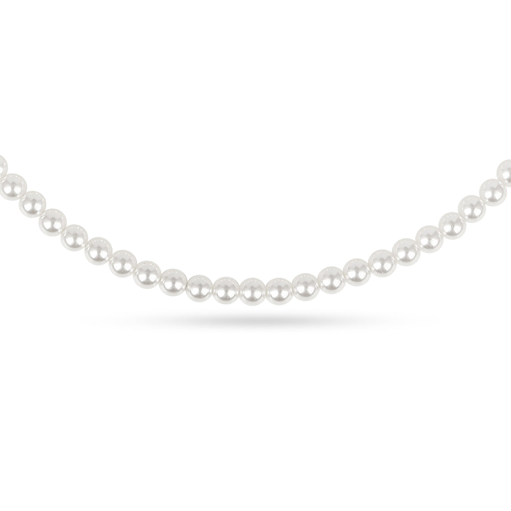 Collar de Plata Bañada en Oro con Perla de Agua Dulce Crema
