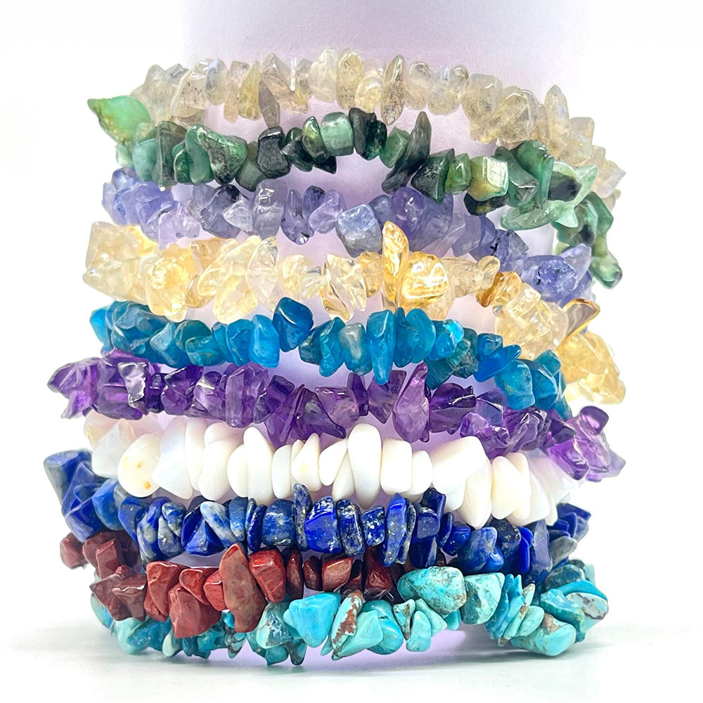 Conjunto Cuenta con Tanzanita y Esmeralda de Brasil ( Pulsera )