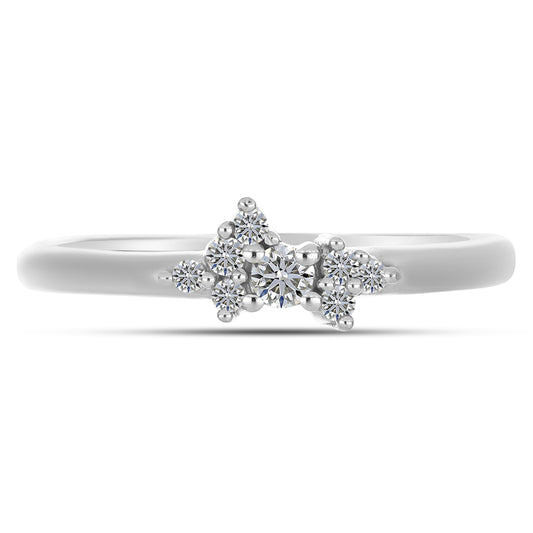 Anillo de Plata con Diamante blanco
