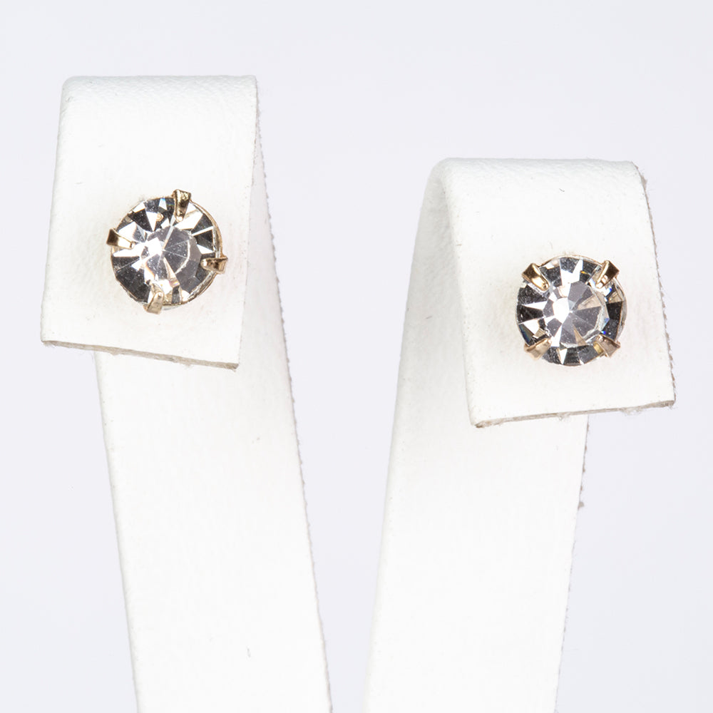Conjunto de Aleación Bañado en Oro con Perla de cristal y Cristal Emporia® Blanco ( Pendientes )
