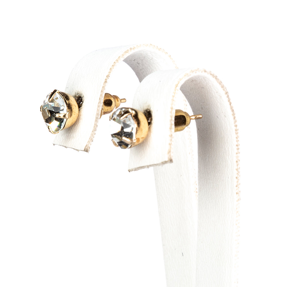 Conjunto de Aleación Bañado en Oro con Perla de cristal y Cristal Emporia® Blanco ( Pendientes )
