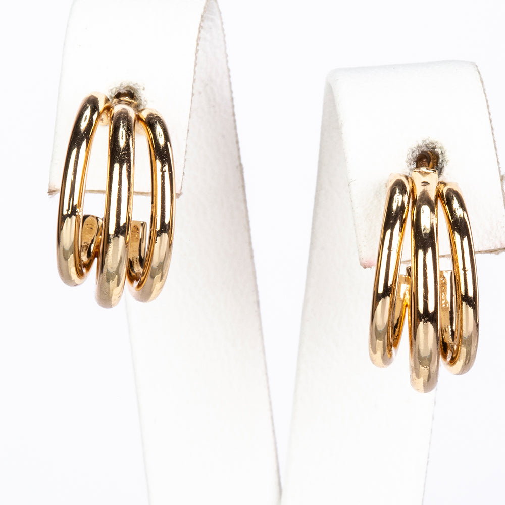Conjunto de Aleación Bañado en Oro con Perla y Cristal Emporia® Blanco ( Pendientes )