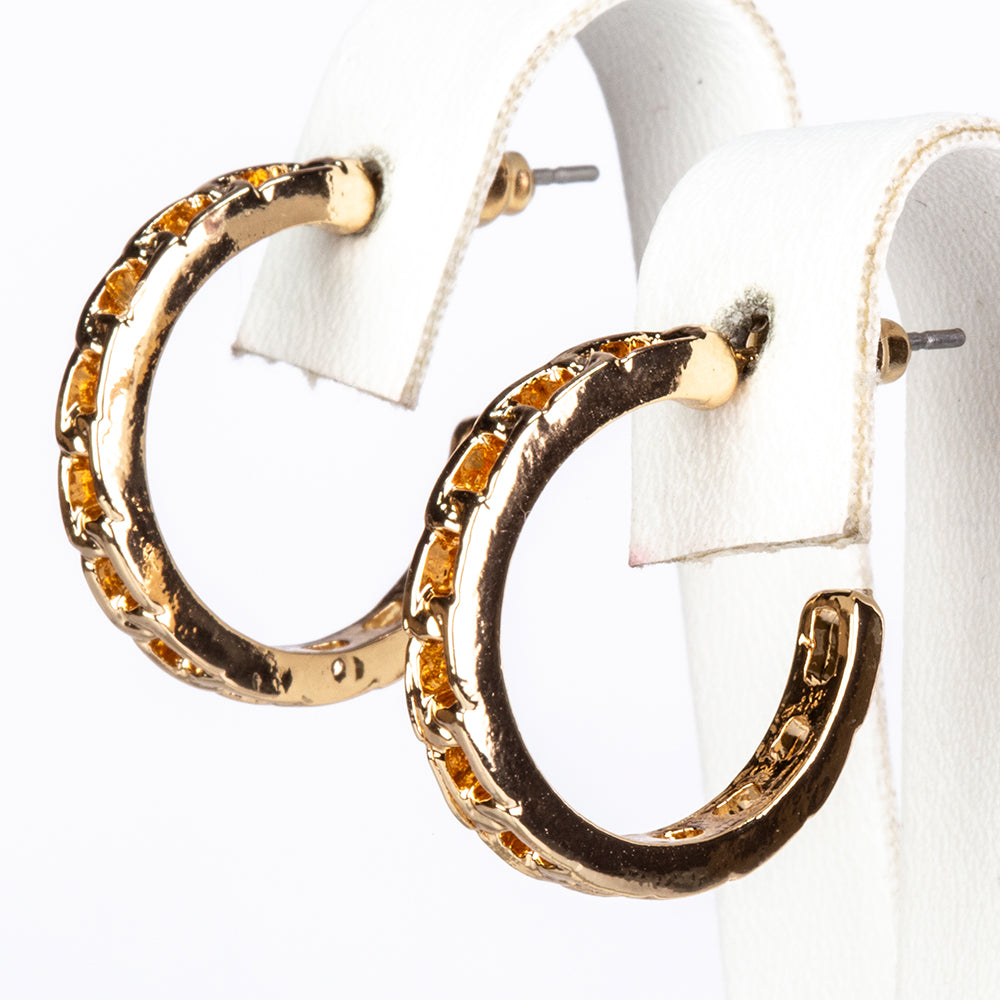 Conjunto de Aleación Bañado en Oro con Perla y Cristal Emporia® Blanco ( Pendientes )