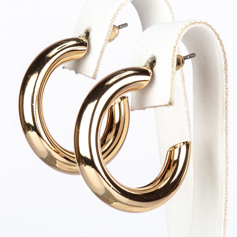 Conjunto de Aleación Bañado en Oro con Perla y Cristal Emporia® Blanco ( Pendientes )