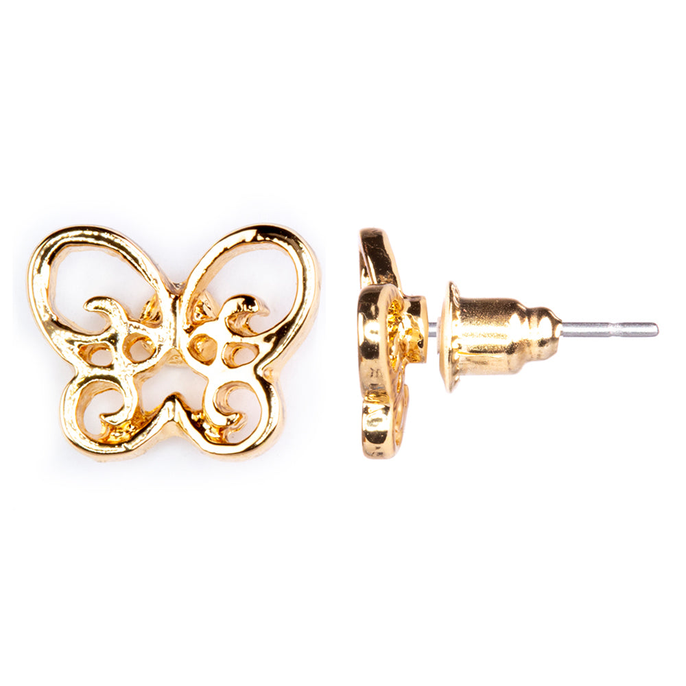 Conjunto de Aleación Bañado en Oro con Perla y Cristal Emporia® Blanco ( Pendientes )