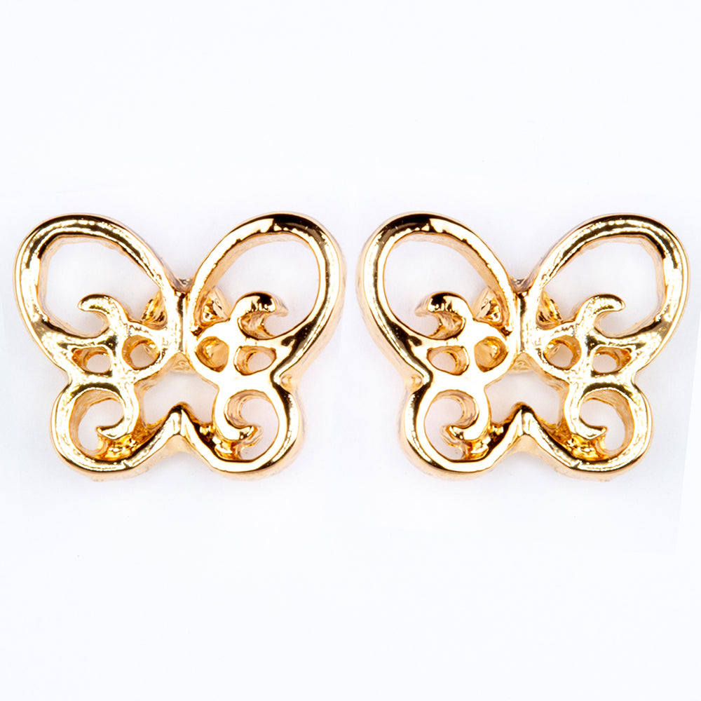 Conjunto de Aleación Bañado en Oro con Perla y Cristal Emporia® Blanco ( Pendientes )
