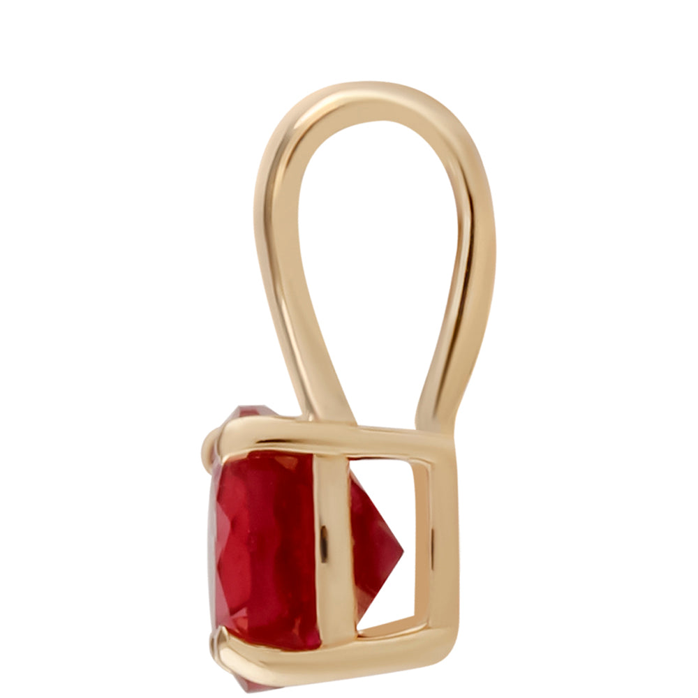 Colgante de Oro 9K con Rubí de Madagascar