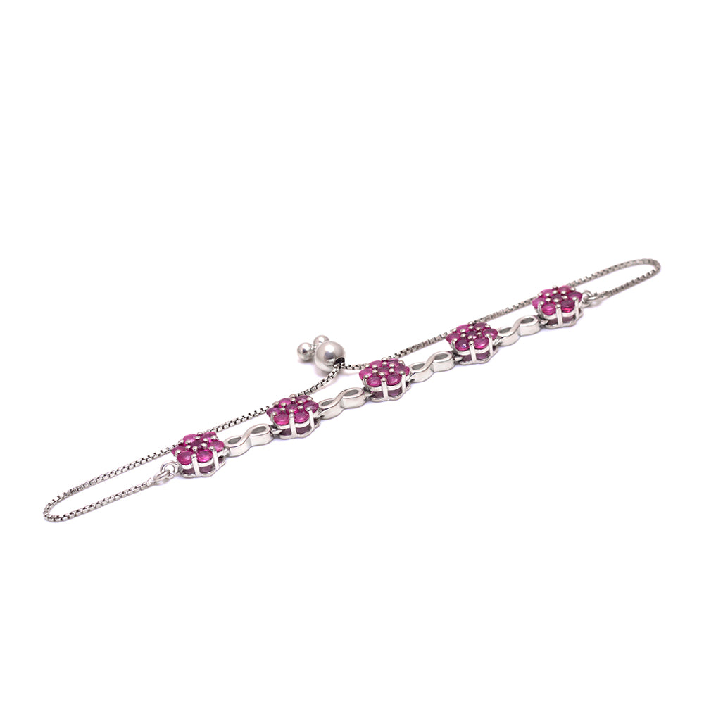 Pulsera de Plata con Rubí de Madagascar