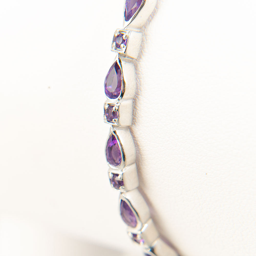 Brazalete de Plata con Amatista de Marruecos