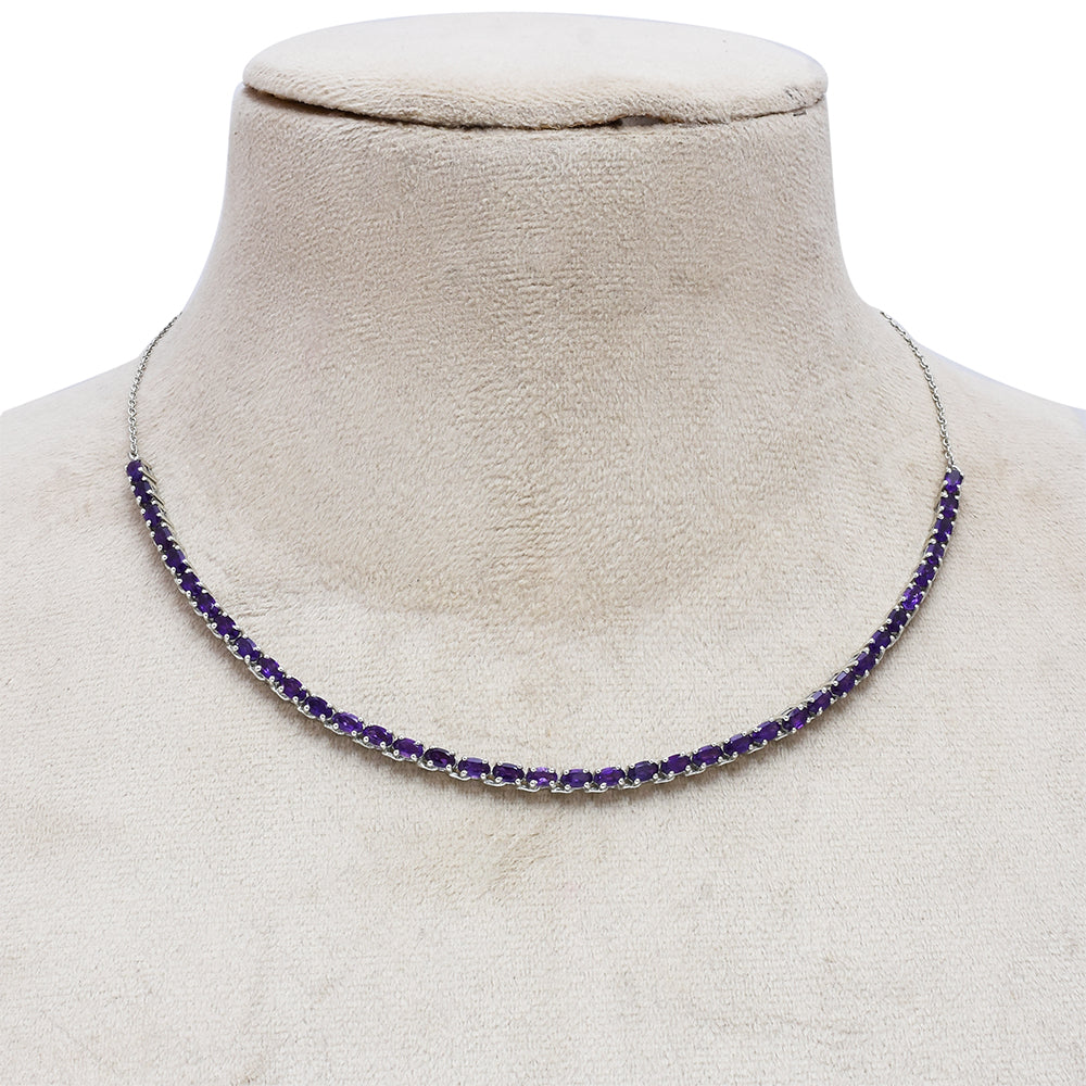 Collar de Plata con Amatista de Marruecos