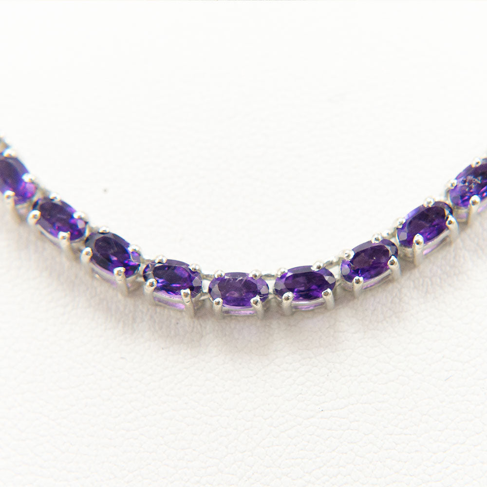 Collar de Plata con Amatista de Marruecos