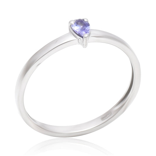 Anillo de Plata con Tanzanita AAA