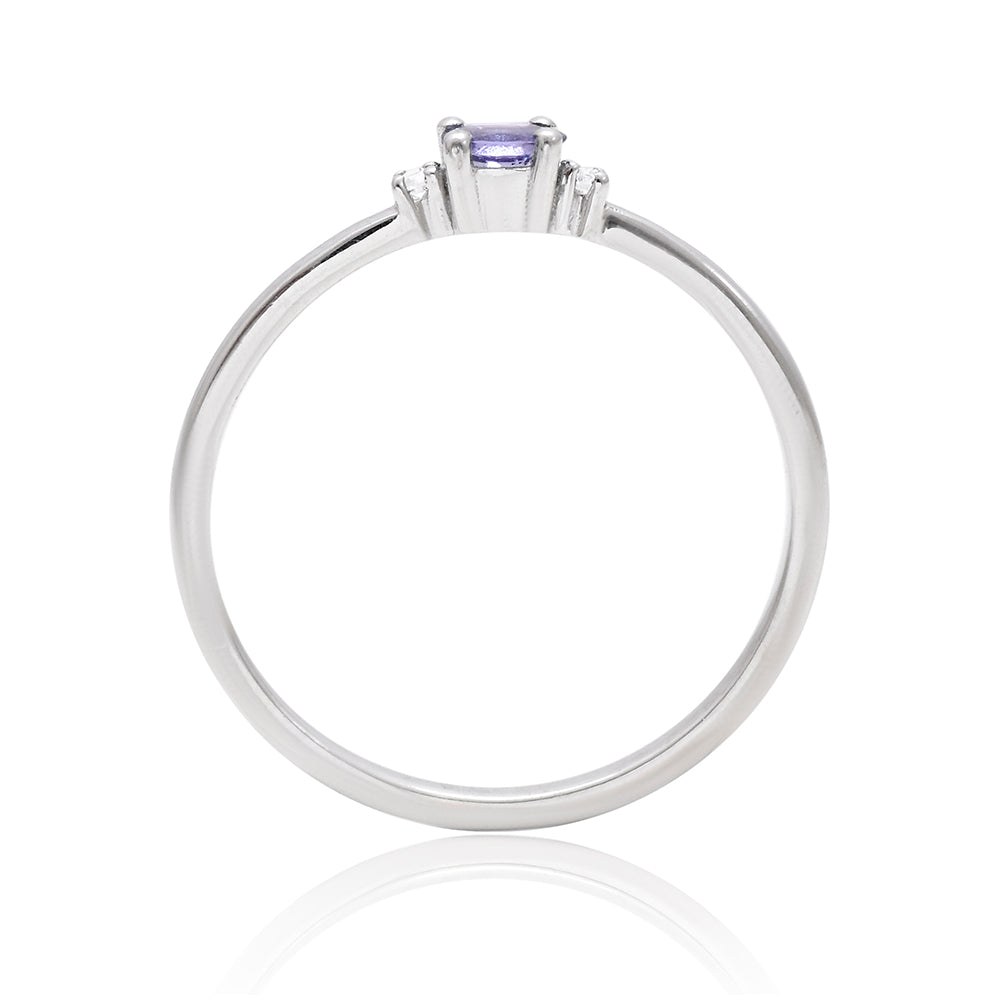 Anillo de Plata con Tanzanita AAA