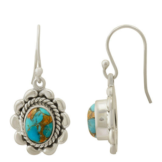 Pendientes de Plata con Turquesa Ostra
