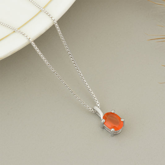 Colgante de Plata con Ágata Roja