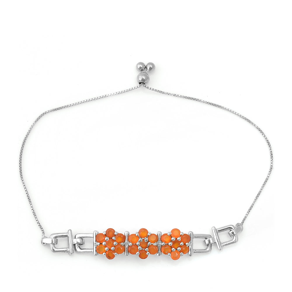 Pulsera de Plata con Ágata Roja