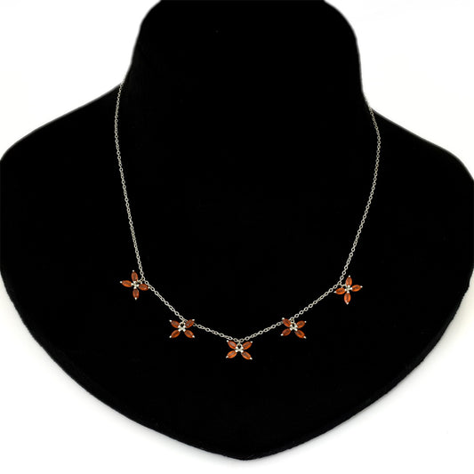 Collar de Plata con Ágata Roja