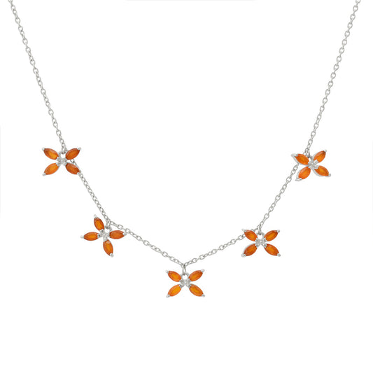 Collar de Plata con Ágata Roja