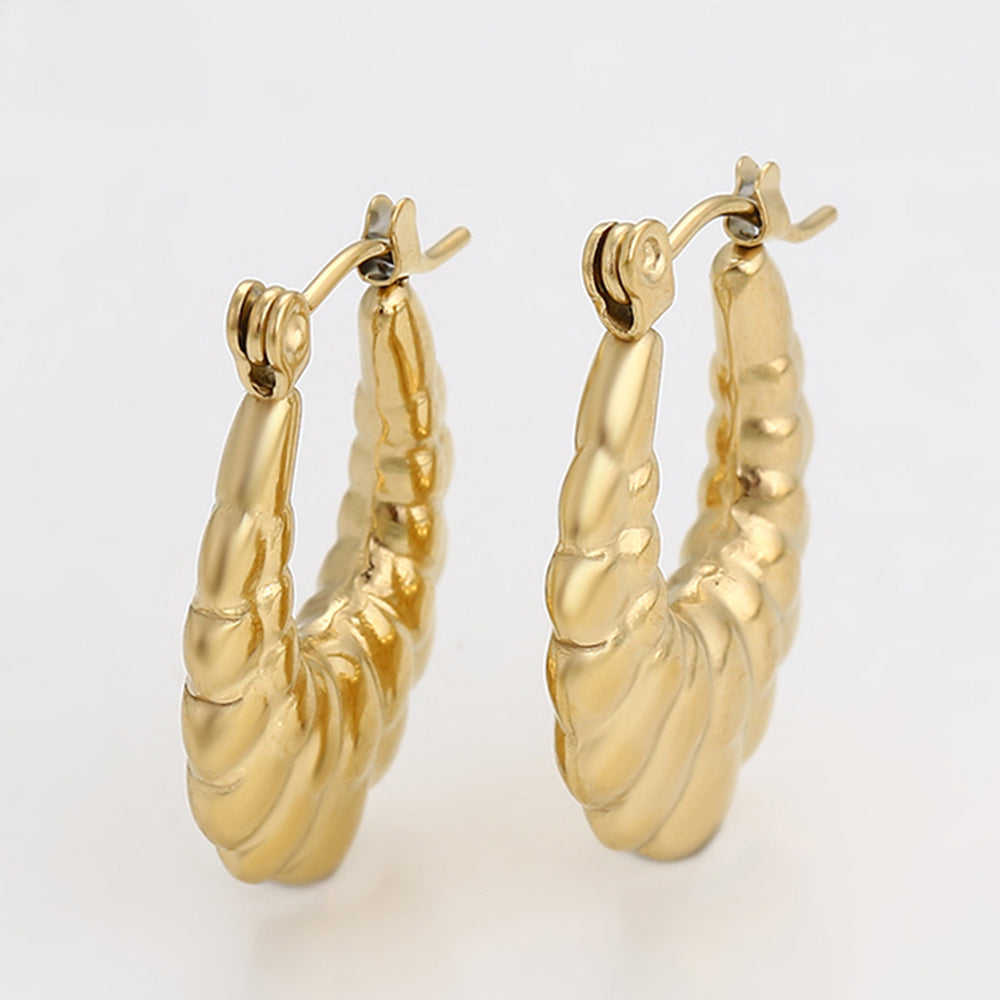 Pendientes de Aleación Bañado en Oro
