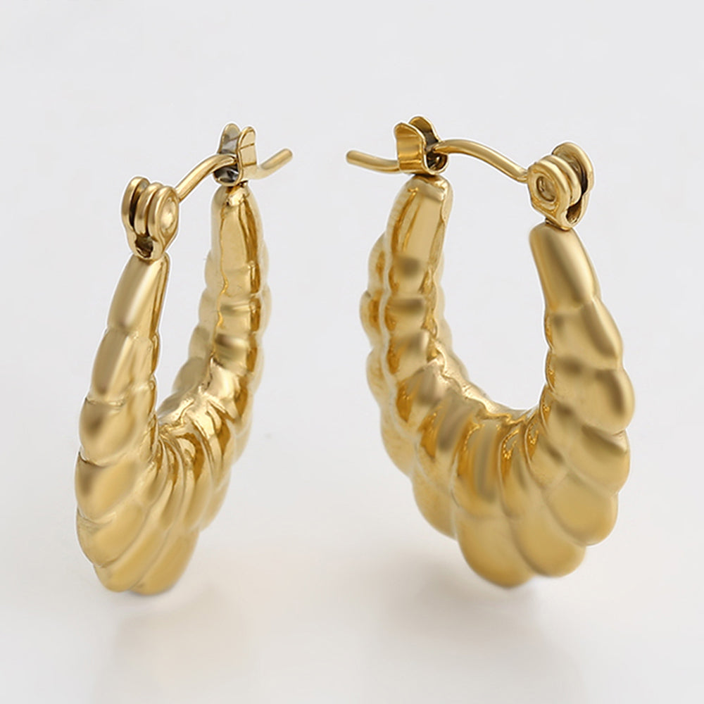 Pendientes de Aleación Bañado en Oro