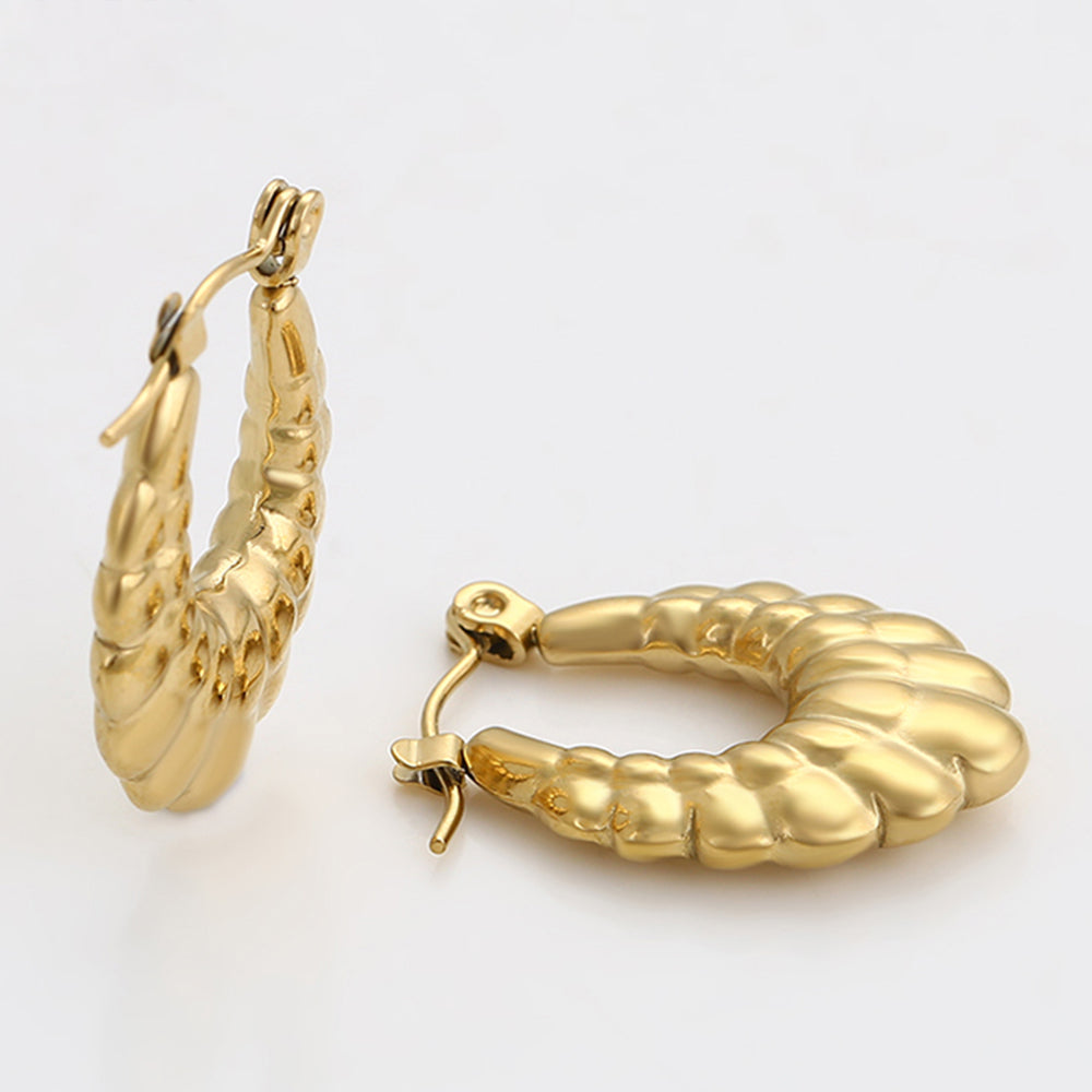 Pendientes de Aleación Bañado en Oro